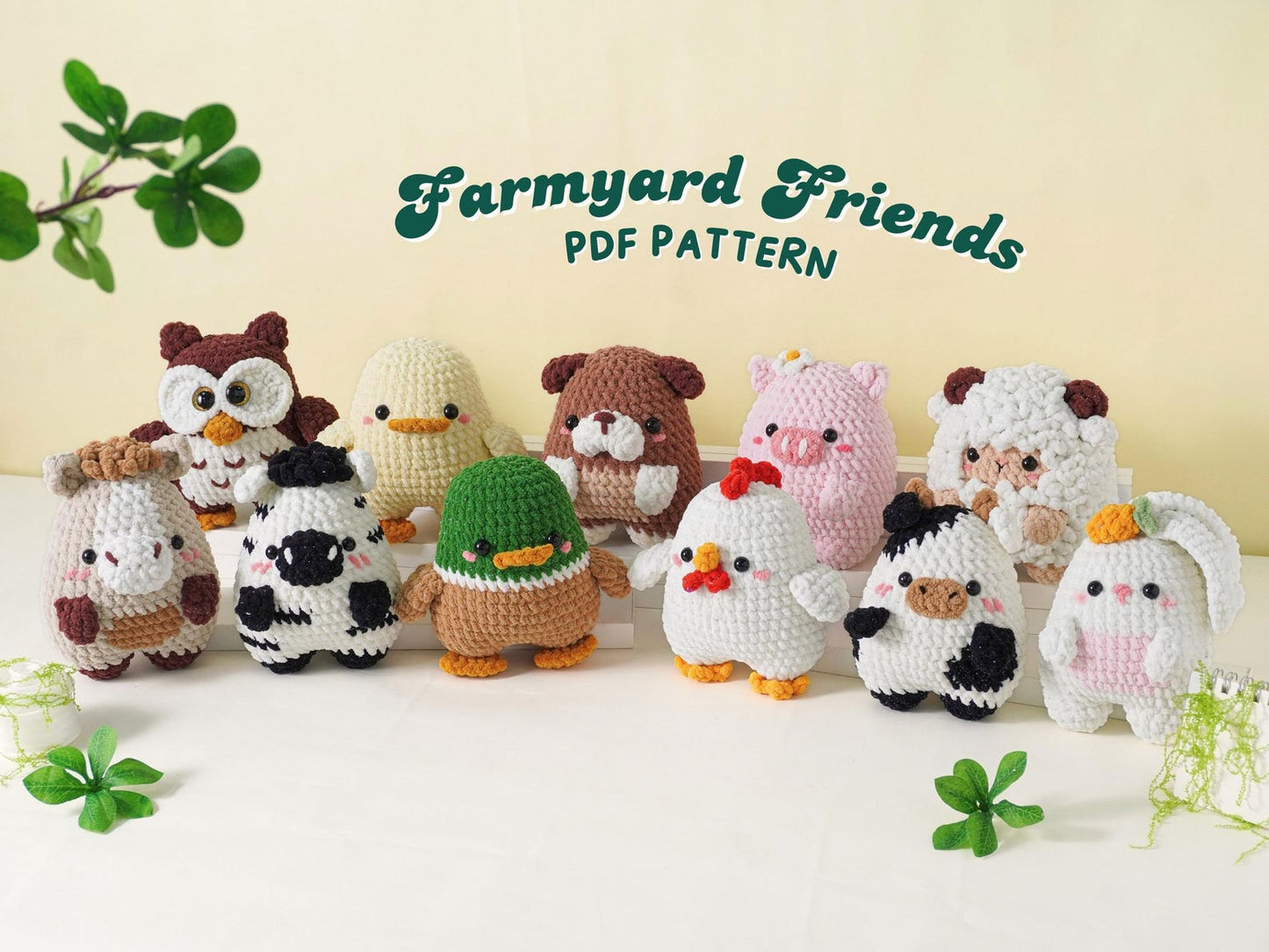 28-in-1 Tiny Beasties Crochet Patterns You’ll Love | Cute Animal Collection – Lion, Panda, Owl, Unicorn, Giraffe, Dog & More!