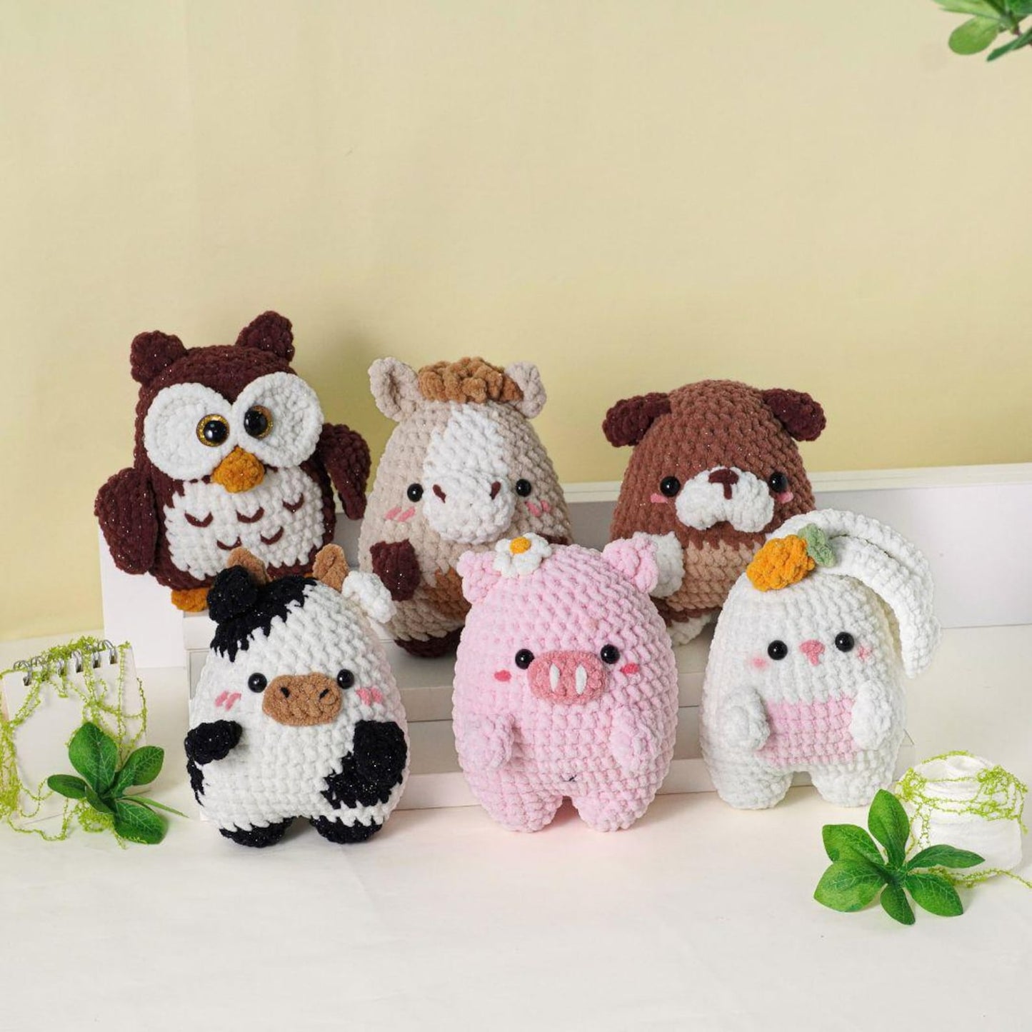 28-in-1 Tiny Beasties Crochet Patterns You’ll Love | Cute Animal Collection – Lion, Panda, Owl, Unicorn, Giraffe, Dog & More!