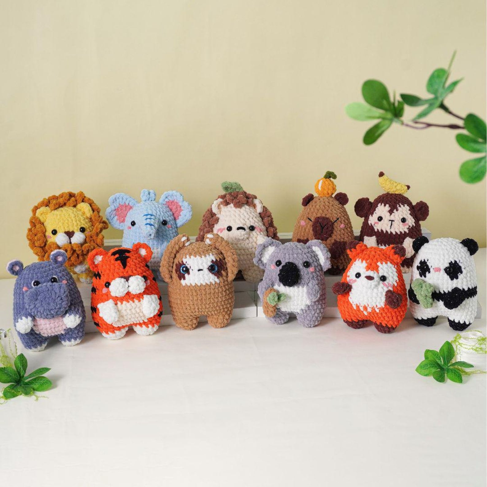 28-in-1 Tiny Beasties Crochet Patterns You’ll Love | Cute Animal Collection – Lion, Panda, Owl, Unicorn, Giraffe, Dog & More!