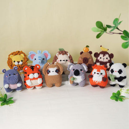 28-in-1 Tiny Beasties Crochet Patterns You’ll Love | Cute Animal Collection – Lion, Panda, Owl, Unicorn, Giraffe, Dog & More!