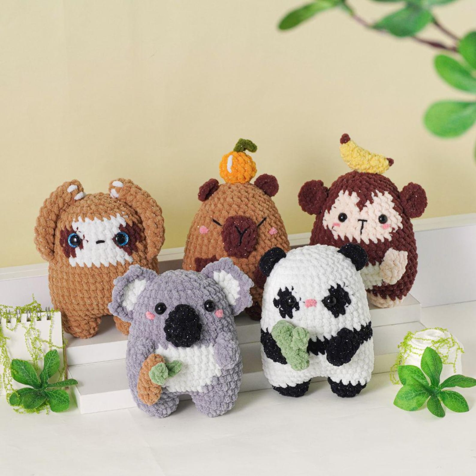 28-in-1 Tiny Beasties Crochet Patterns You’ll Love | Cute Animal Collection – Lion, Panda, Owl, Unicorn, Giraffe, Dog & More!